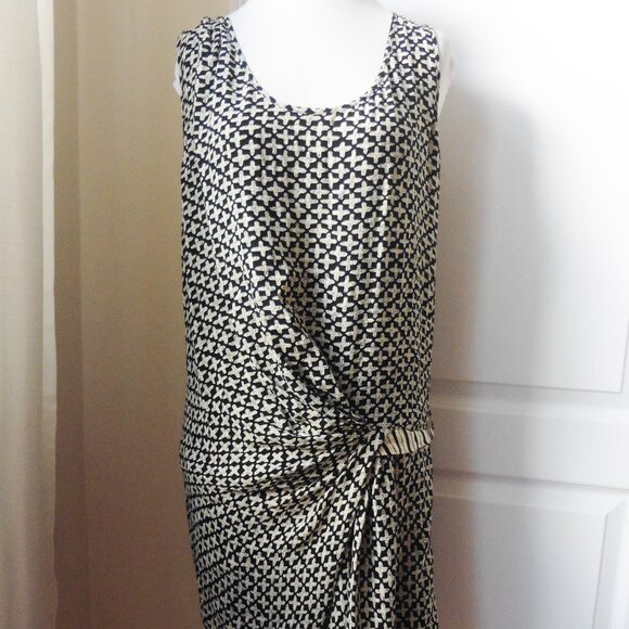 THAKOON 100% Silk Side Gathered Sheath Dress Size 10 - Picture 1 of 5